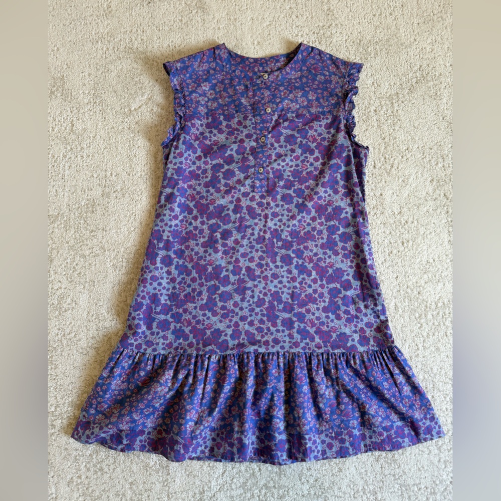 Vineyard Vines Purple Blue Ruffled A-Line Mini Skirt